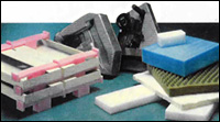 Photo of foam block shipping material